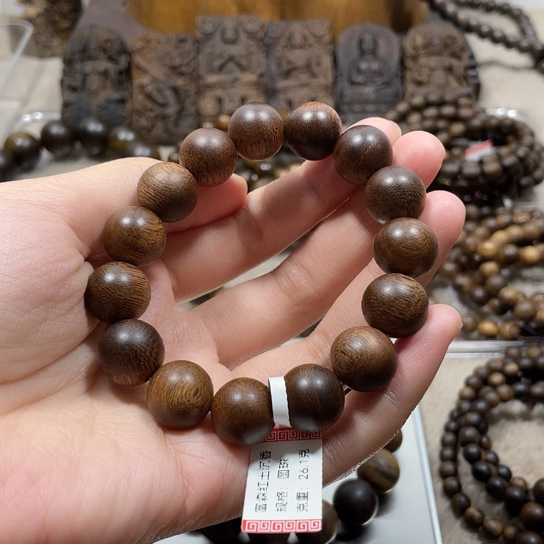 海***$沉香手串富森红土沉香