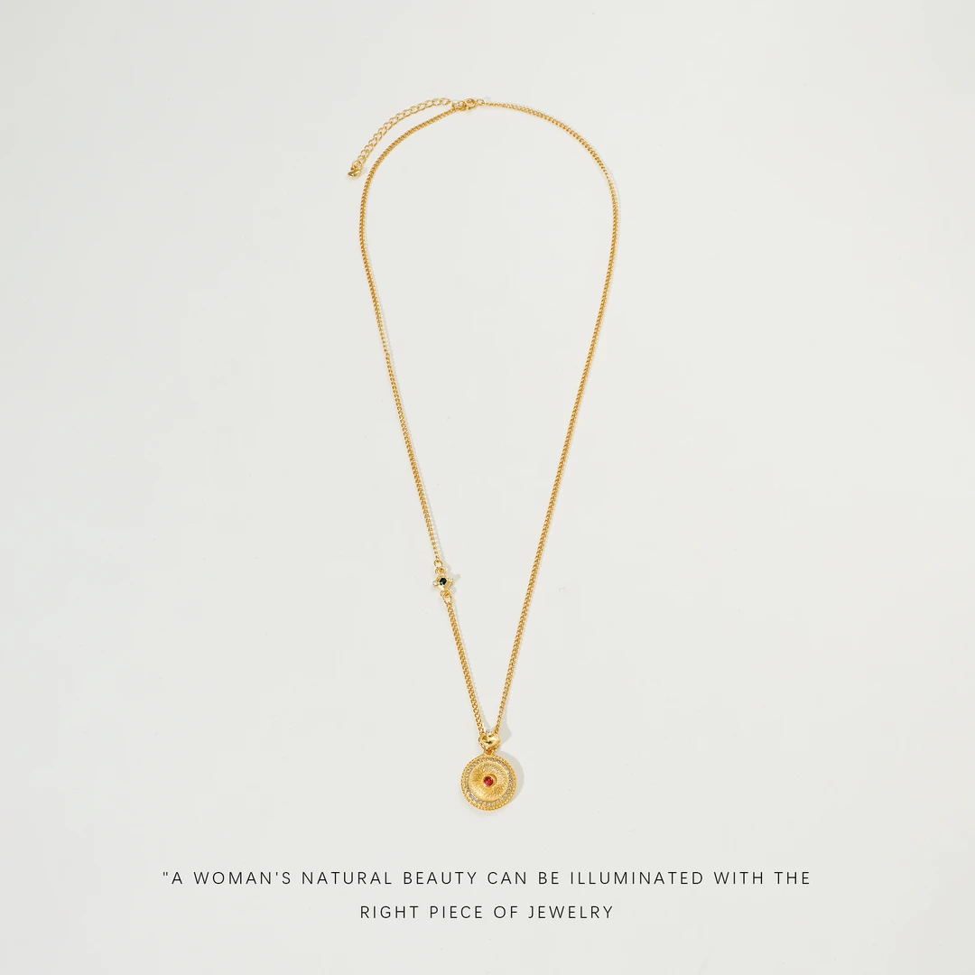 【如意拉丝罗盘】气质轻奢项链A638