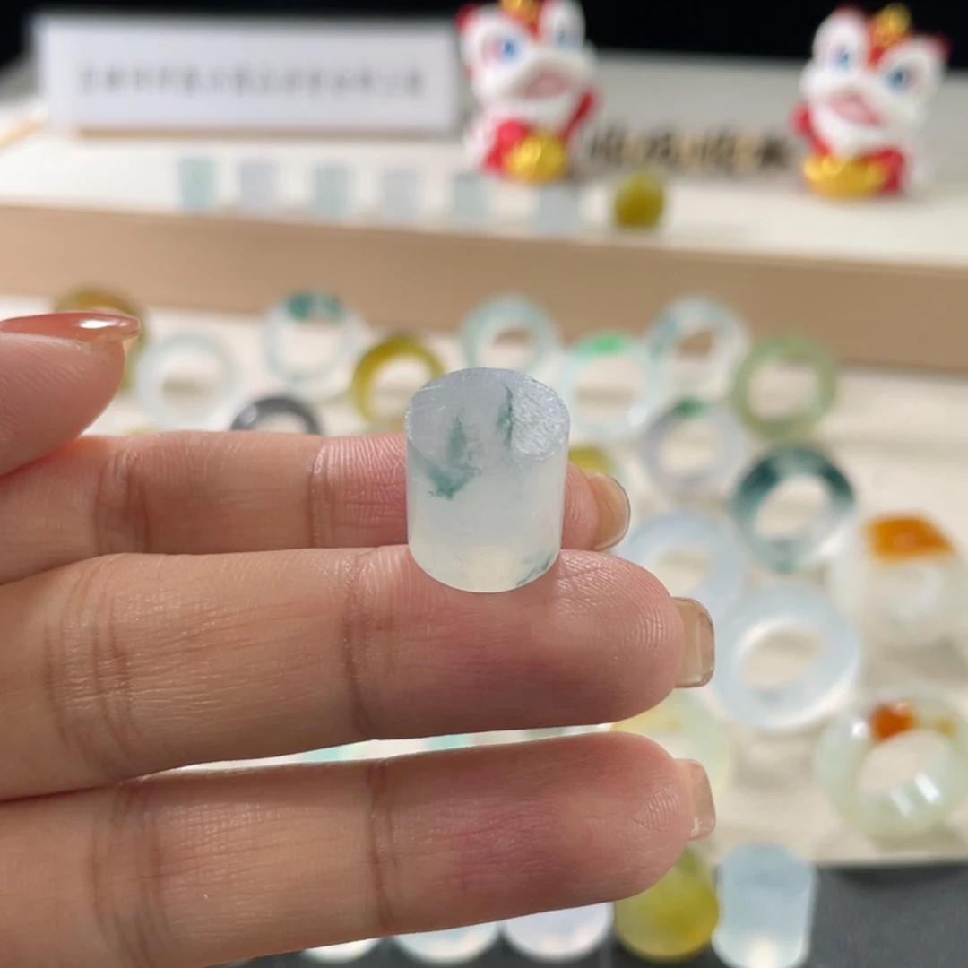 定制翡翠未镶嵌冰飘花近13大珠