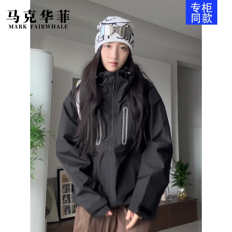 马克华菲户外冲锋夹克外套男春秋季防水防风衣服男女同款登山服美