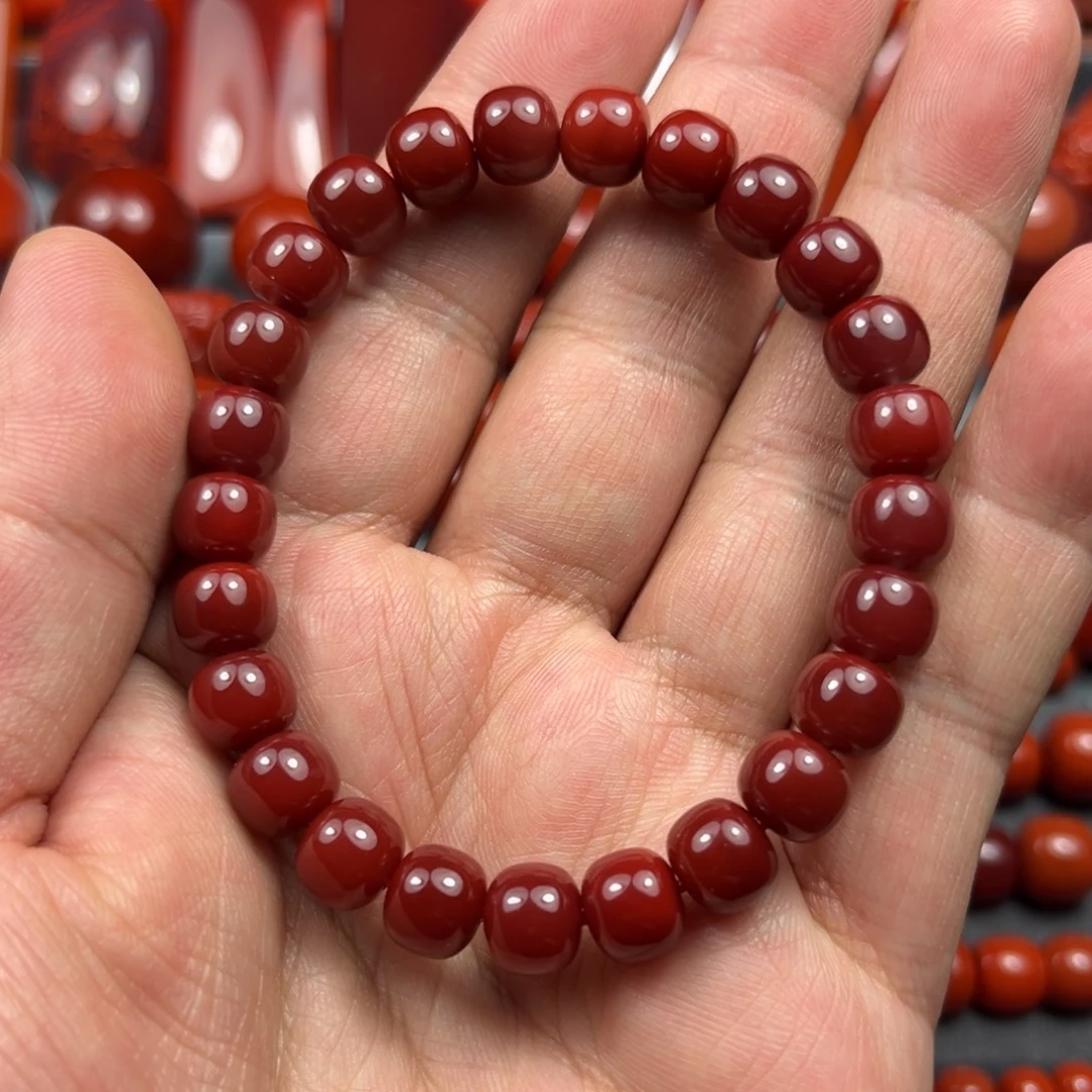 南红玛瑙未镶嵌珠宝奇石尺寸8.5/7.5牛血红