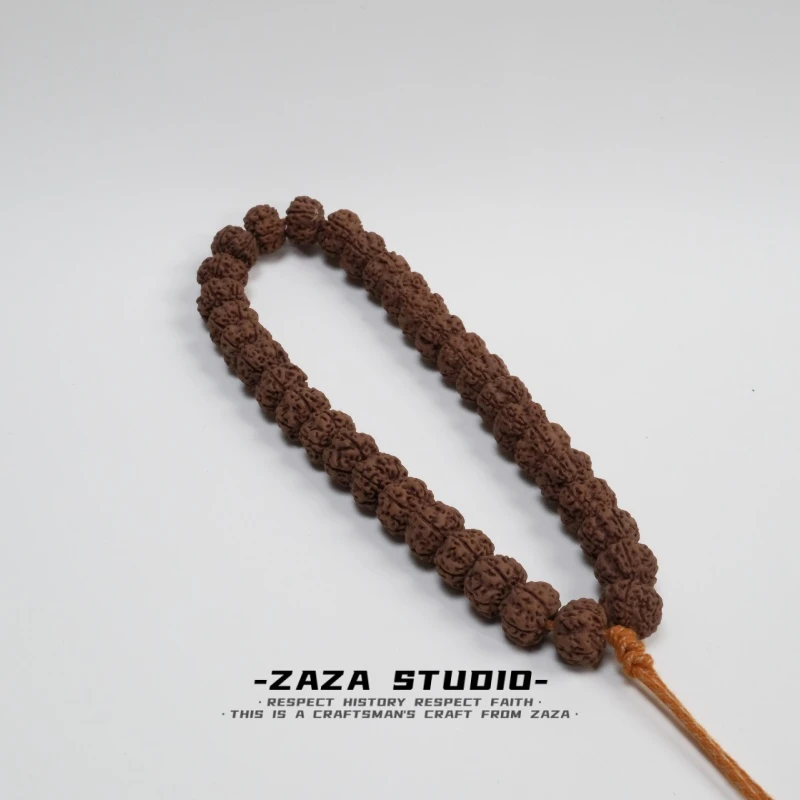 【乍札】10.6*7.8原生态印尼平头细纹小金刚菩提手串