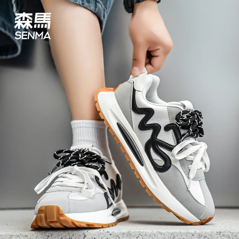 森马鞋子男款秋季男士百搭运动鞋厚底时尚透气防臭上班男生休闲鞋