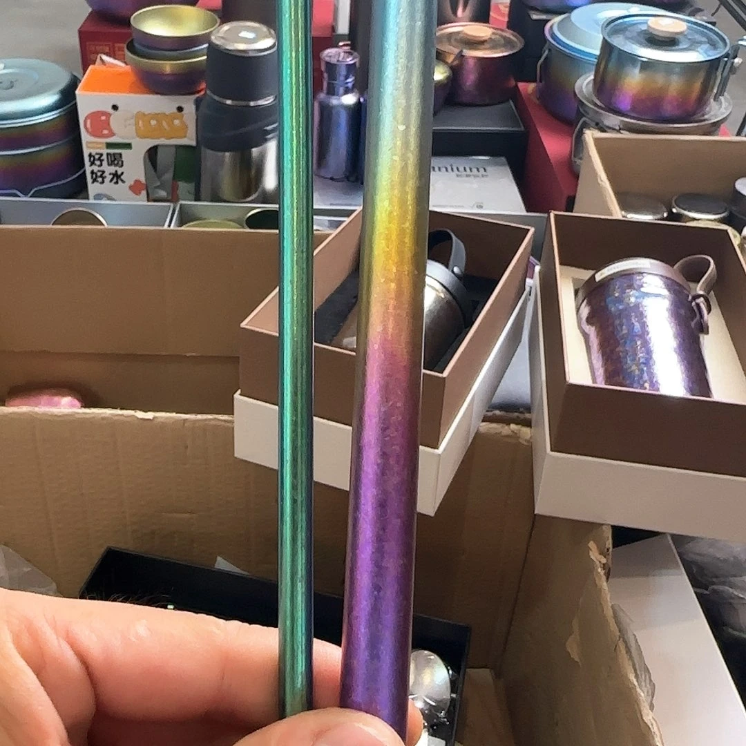 纯钛瑕疵吸管两个