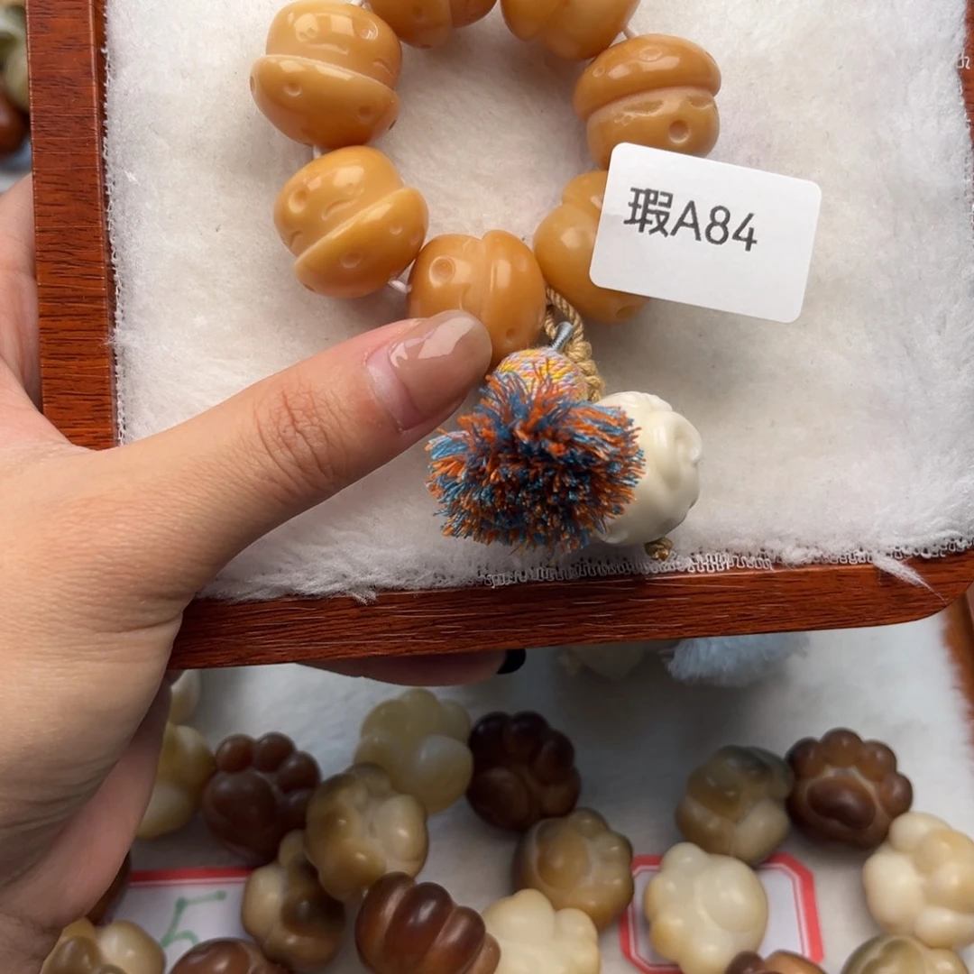 菩提根/象牙果吊坠用****0瑕A84蘑菇手捻20mm一串