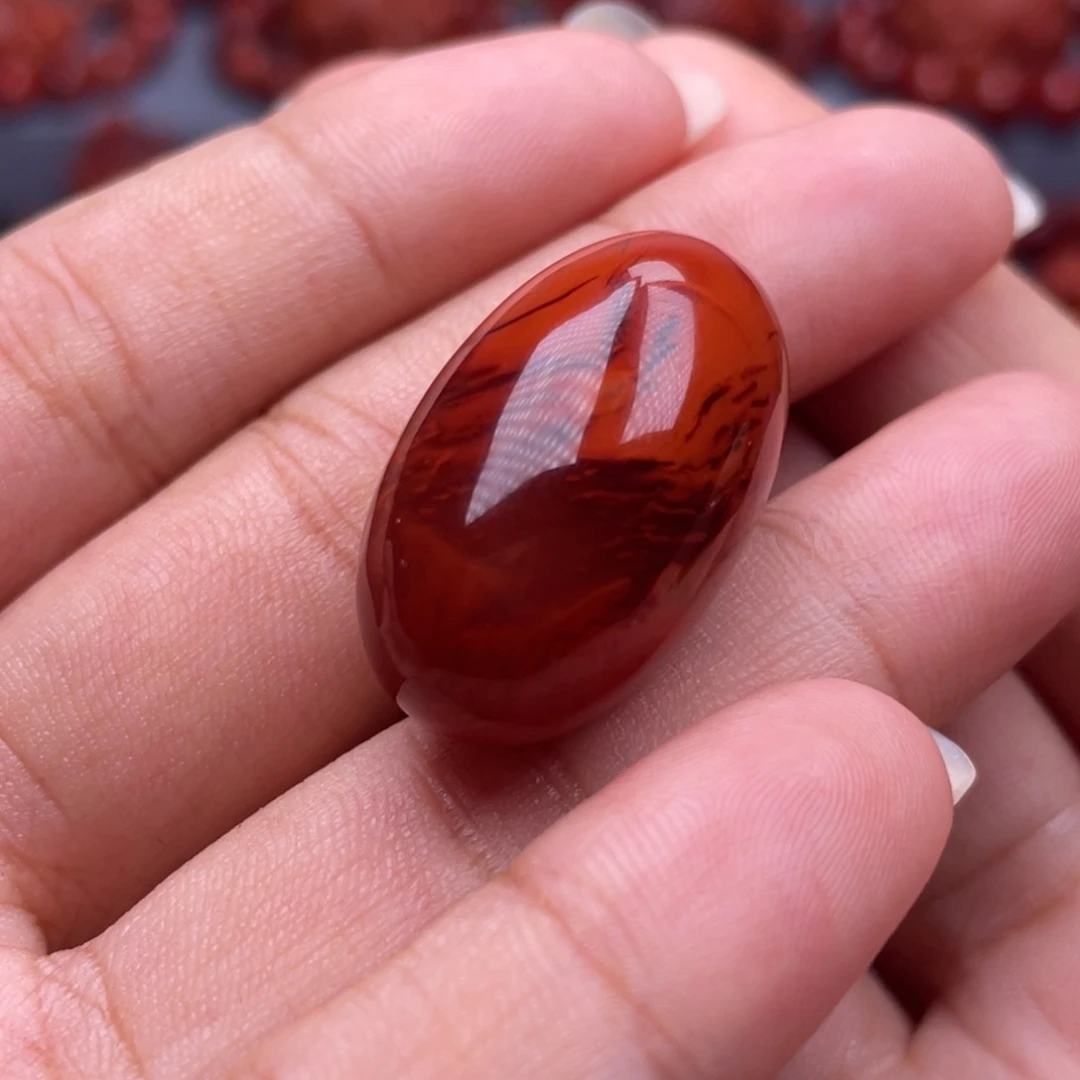南红玛瑙未镶嵌珠宝奇石配饰17*28.6mm