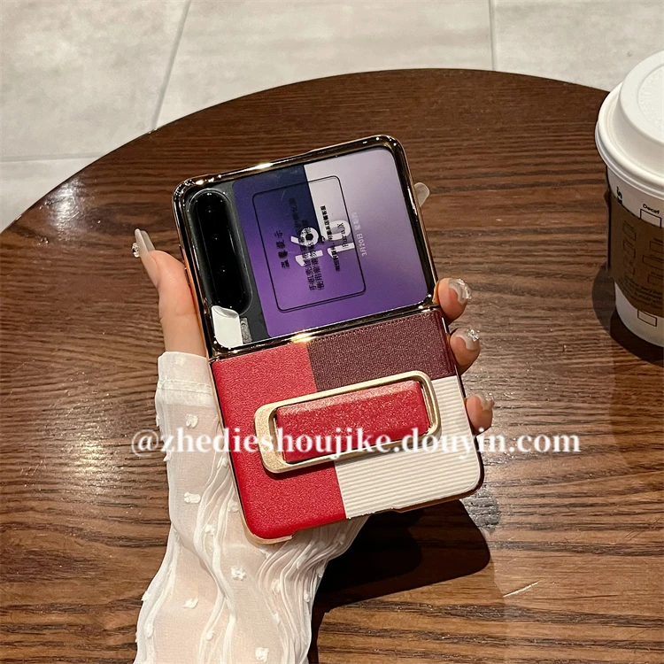 适用华为pura x手机壳皮质腕带支架purax阔折叠防摔全包壳膜一体