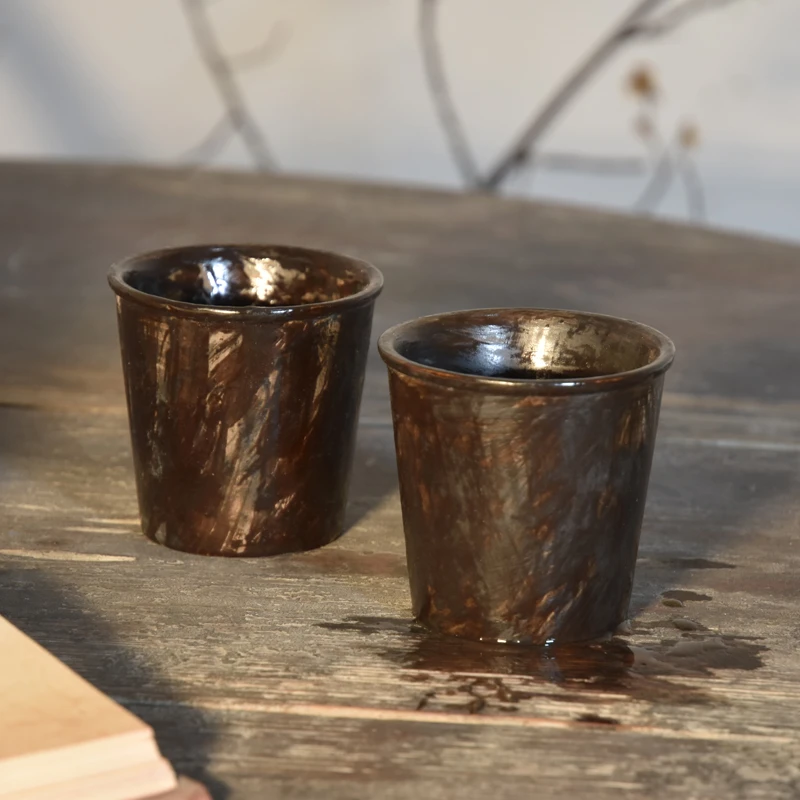 陶瓷可乐主人杯复古中式茶杯手作杯饮料杯单杯家用个人专用喝茶杯