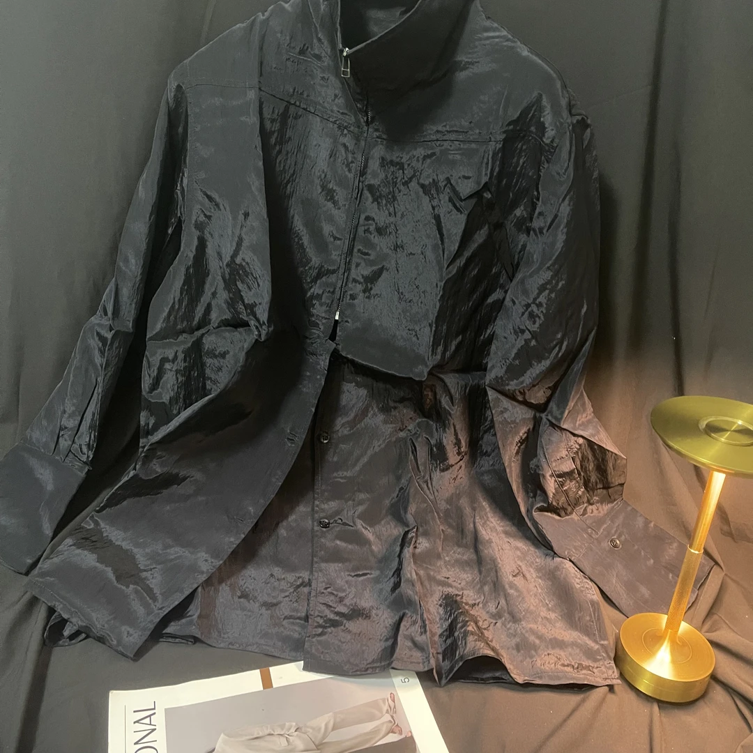 YJ2025早春时尚经典深藏蓝外搭