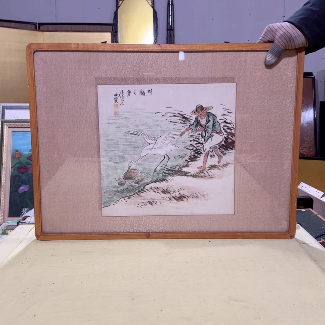 绘画可*屏风框画茶空间设计