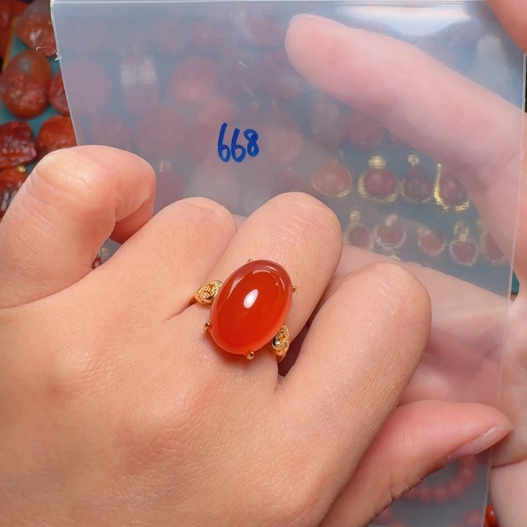 南红玛瑙南红银S925镶嵌