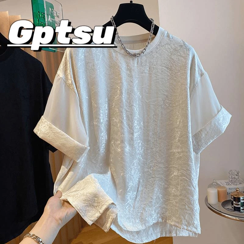 GPTSu大码胖妹妹2025夏季新款复古新中式气质高级感休闲短袖恤女
