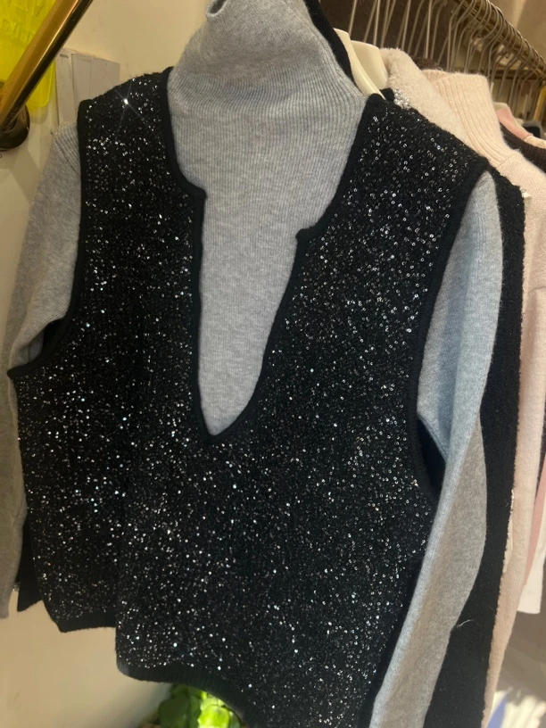 Daixu@待续家马甲新款亮片