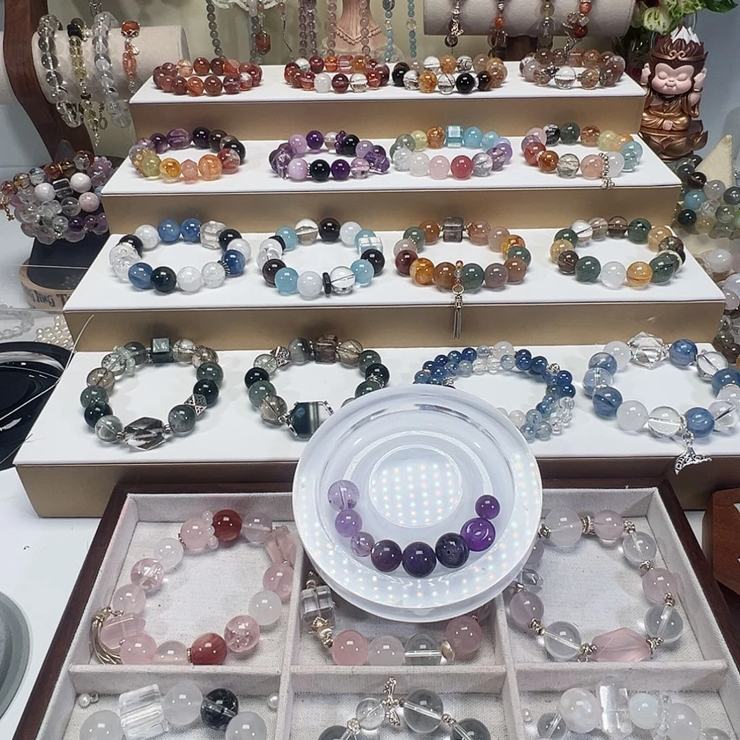 未镶嵌烟晶手链单珠