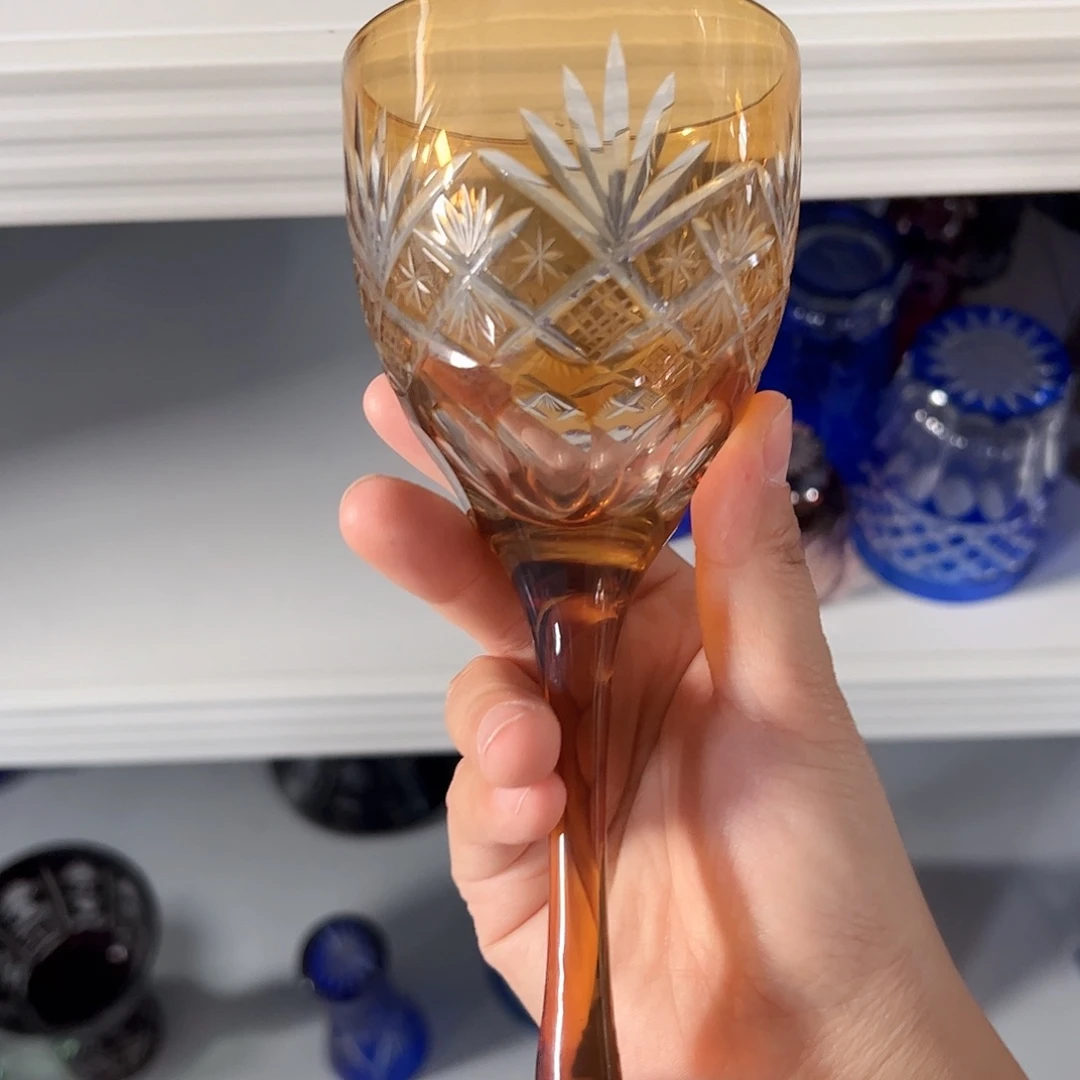 水晶玻璃平底款微瑕一个