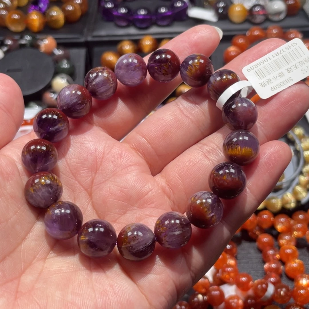 水晶未镶嵌手链极光12.3mm左右