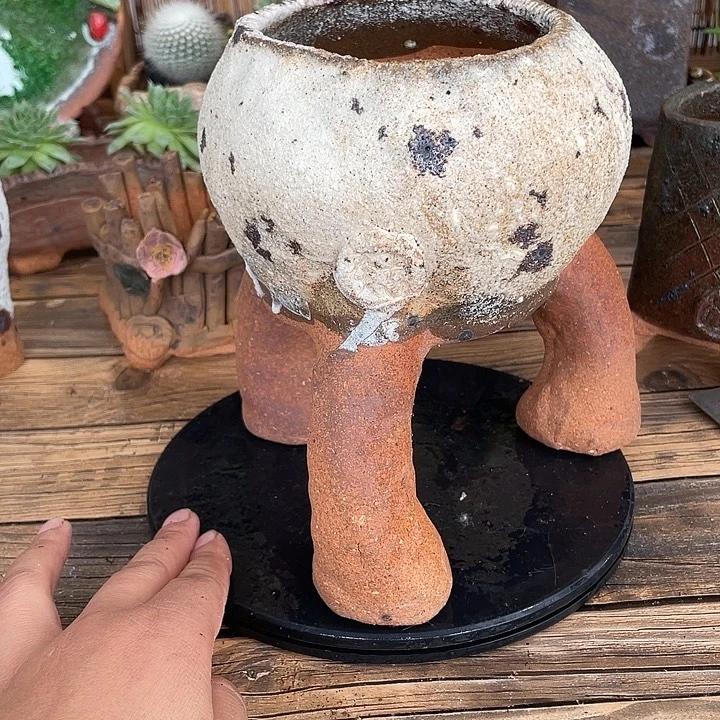 粗陶透气高温花盆