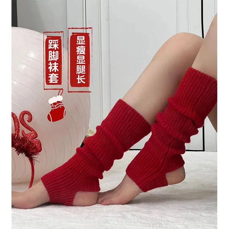 禾子季瑜伽袜子一件代发秋冬时尚踩脚腿套亚文化百搭显瘦堆堆袜套