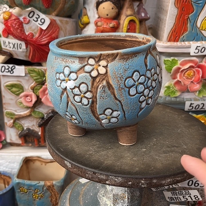 粗陶材质多肉花盆