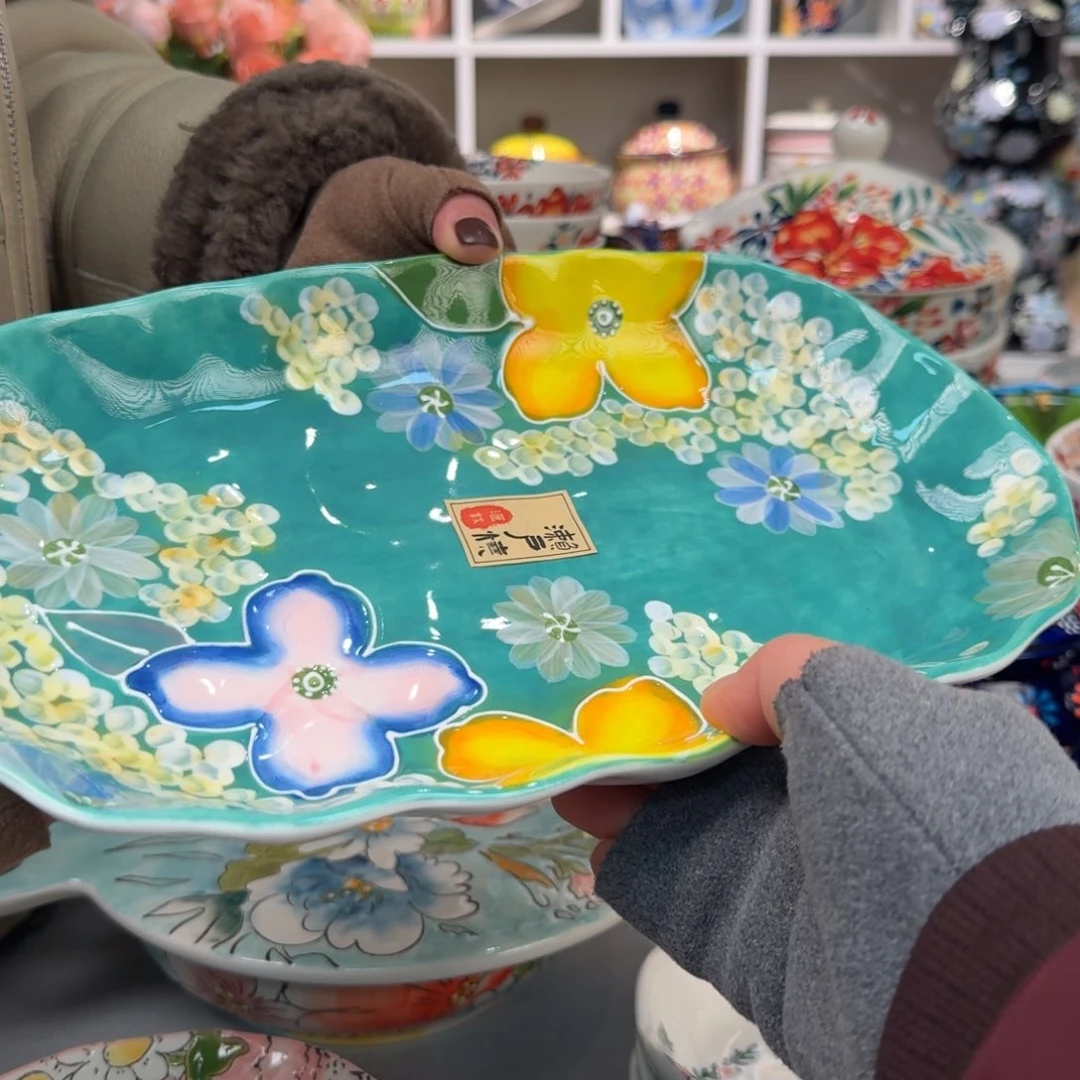 瓷遇见初夏鱼盘一只