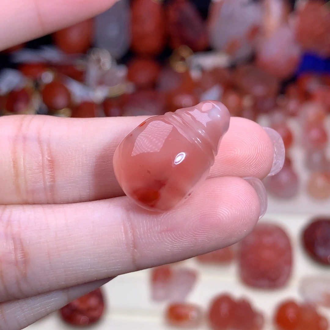 南红玛瑙未镶嵌珠宝半成品三通2