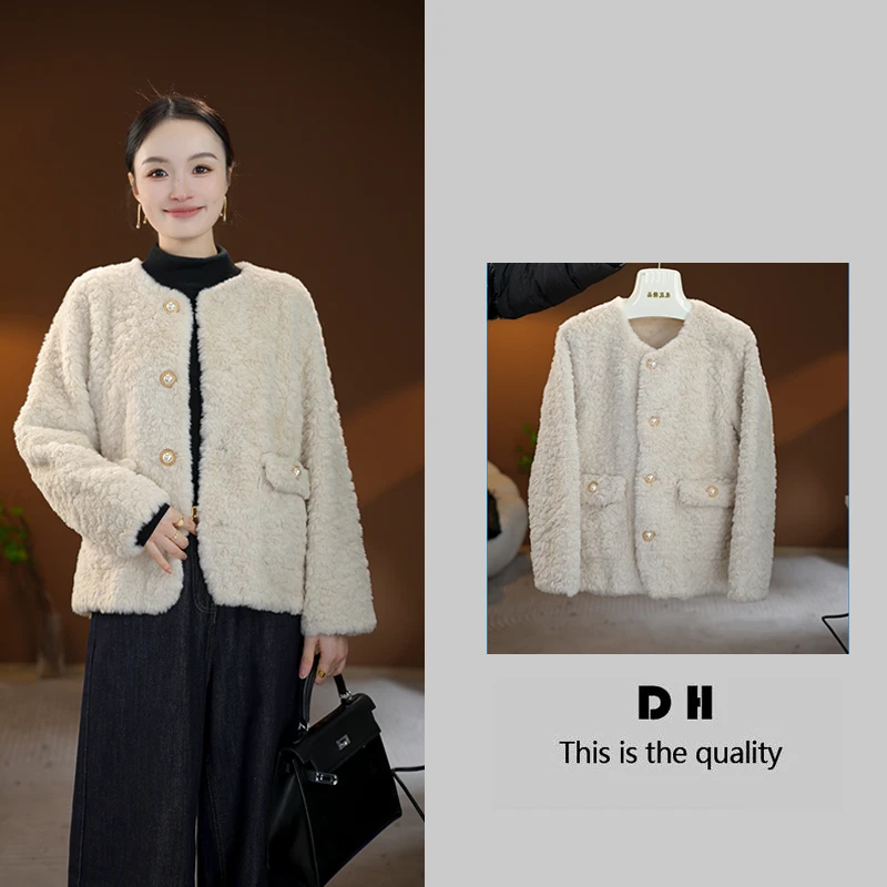 【烟兰】云朵托卡外套时尚百搭加厚保暖毛绒休闲秋冬气质女士上衣