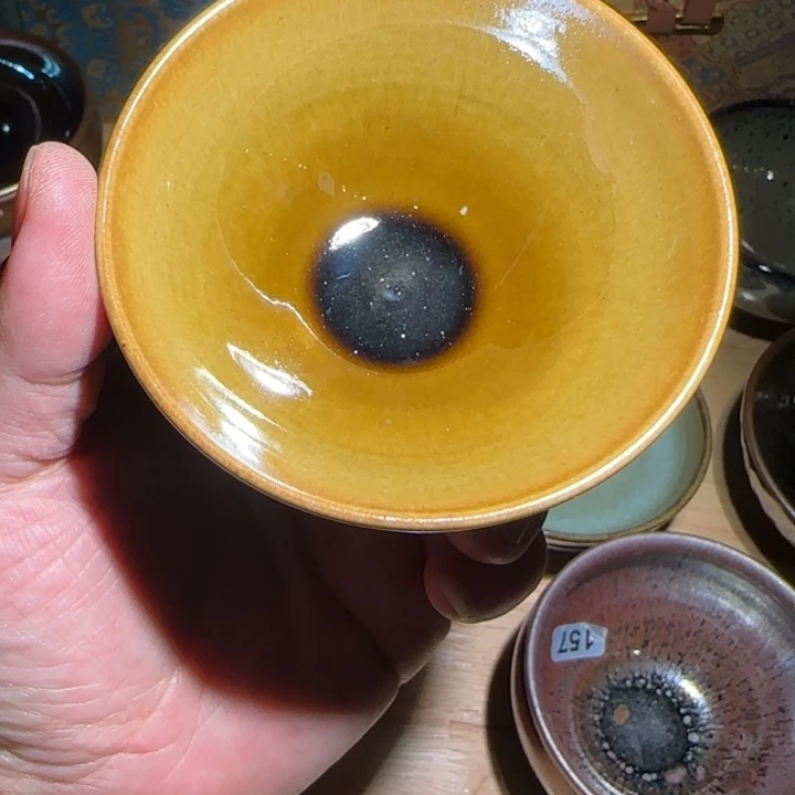 茶盏柴烧建盏喜欢去拍