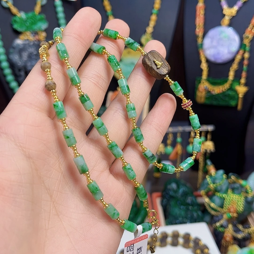 *****翡翠未镶嵌项链翡翠