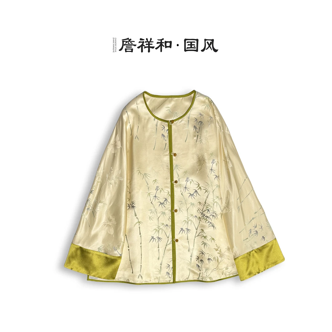 『墨竹逸衫』詹祥和·复古新中式桑蚕丝手工高定日常时尚上衣