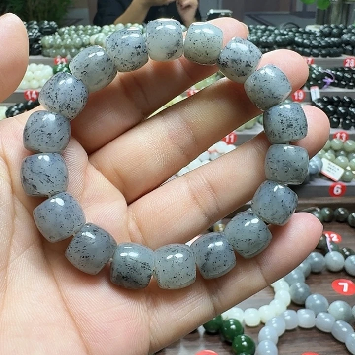 未镶嵌手链和田玉新疆青花直切卡12