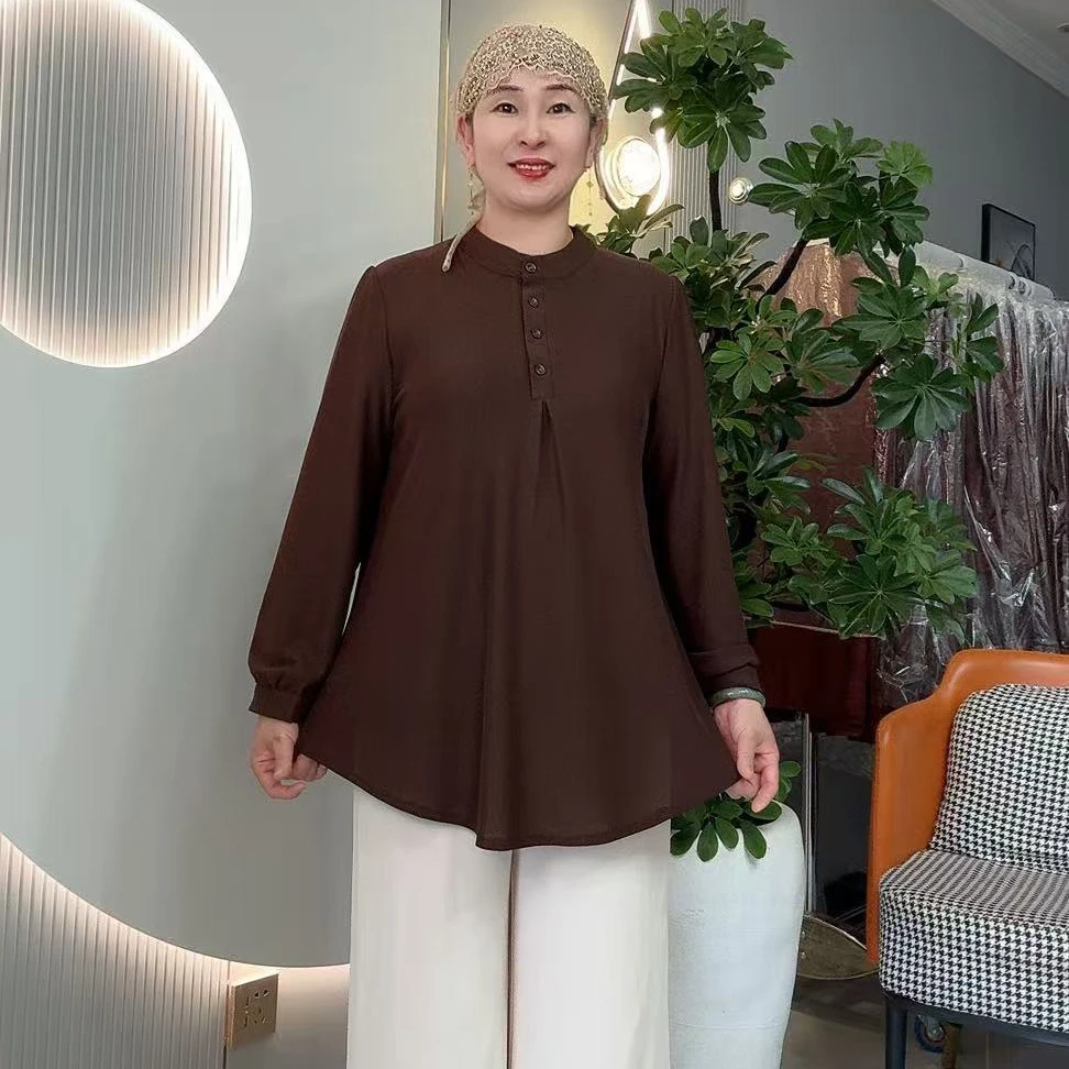 w1931秋款双纱套头款衬衣(衣长72左右)