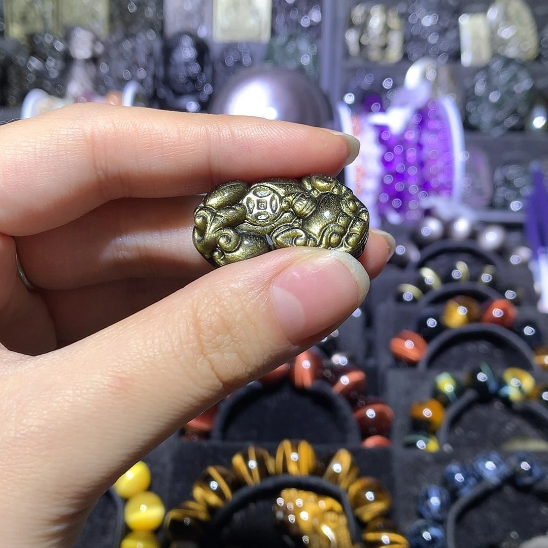 ༄***࿐黑曜岩未镶嵌手链手串