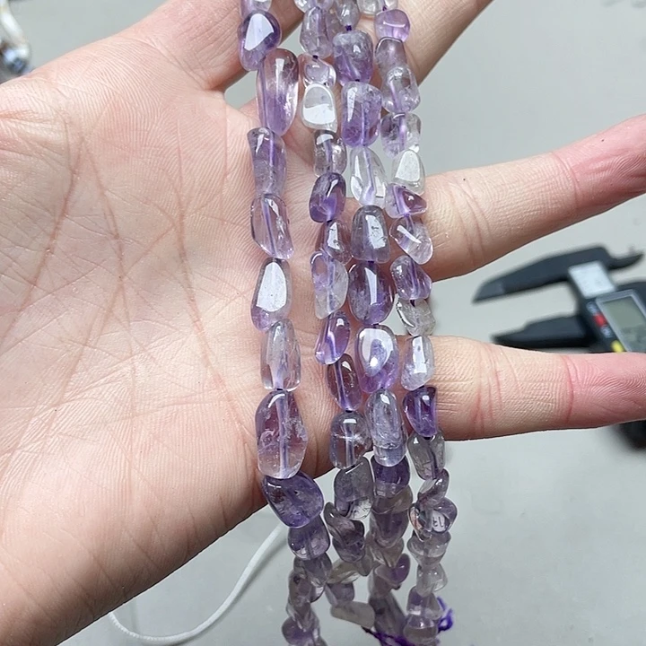 玛瑙/玉髓珠宝半成品合金一条紫水晶