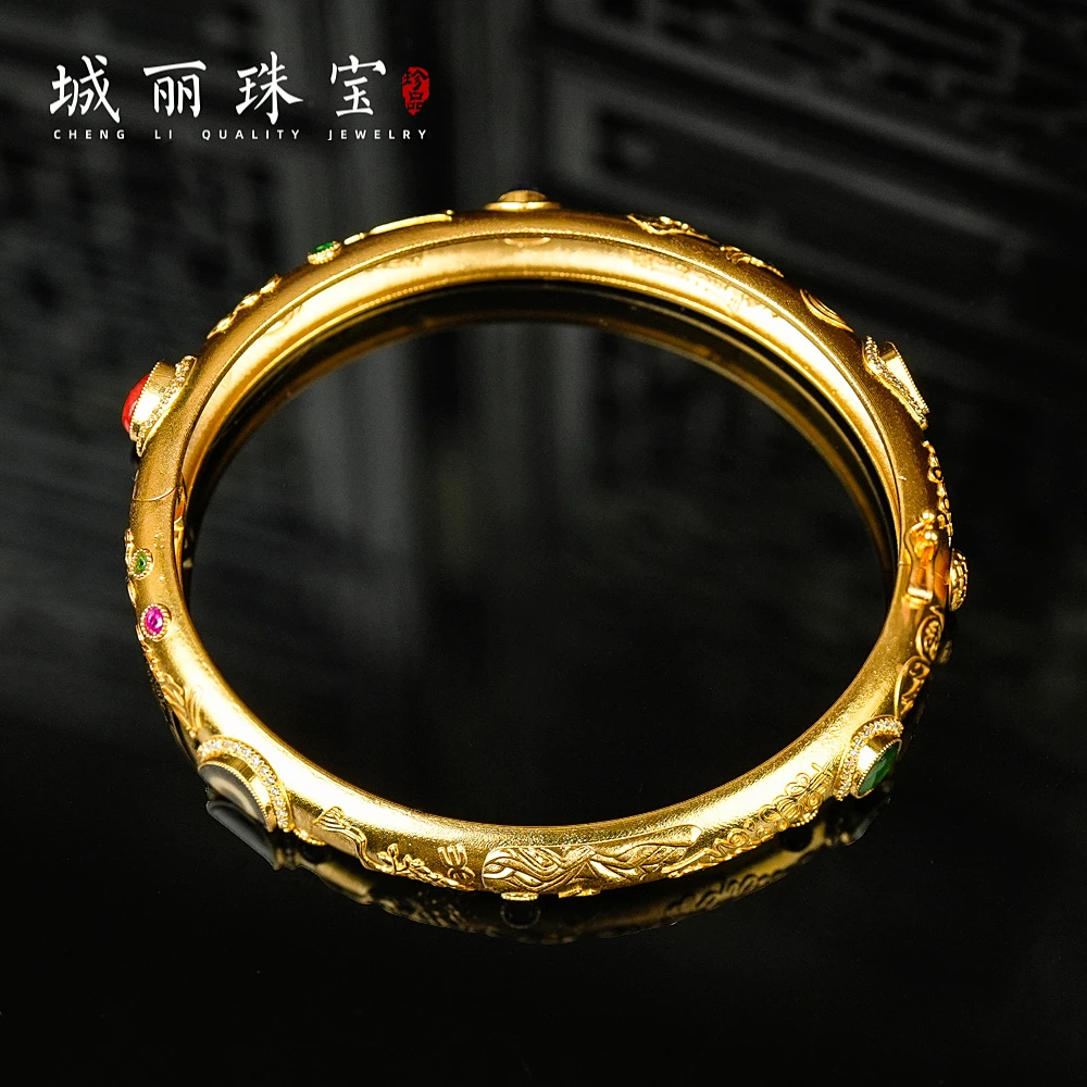 18K乾元天禄永昌传世大金手镯/个（多样性发货）KJ-1031