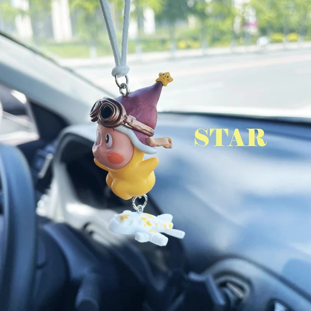 星星人小玩偶挂件汽车改娃车挂车载后视镜挂饰包包挂车内装饰丑萌