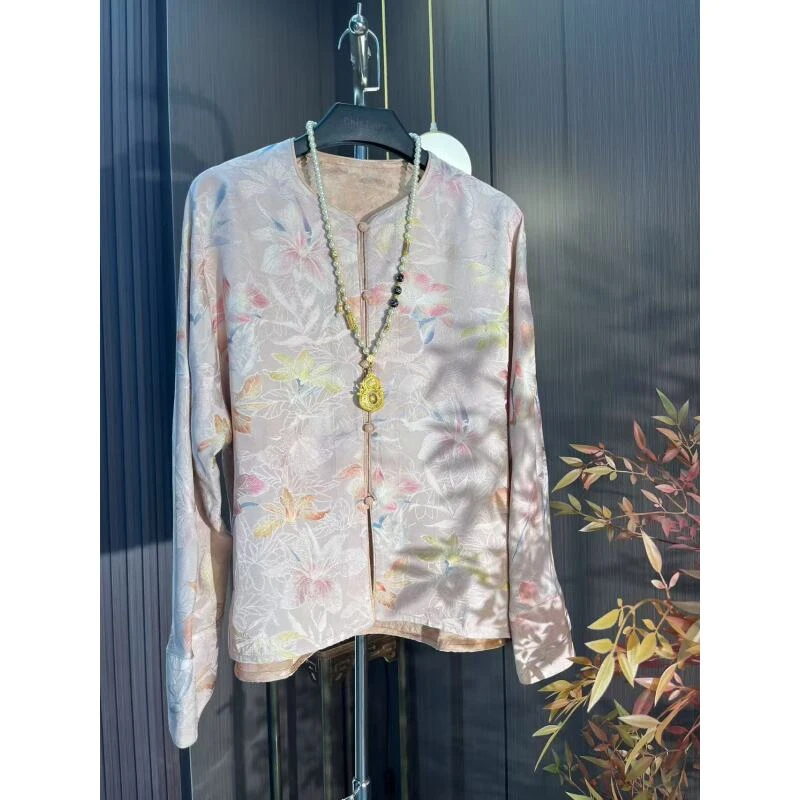 【落霞】新中式提花高级时尚设计感双面穿国风外套2025B0748-园园