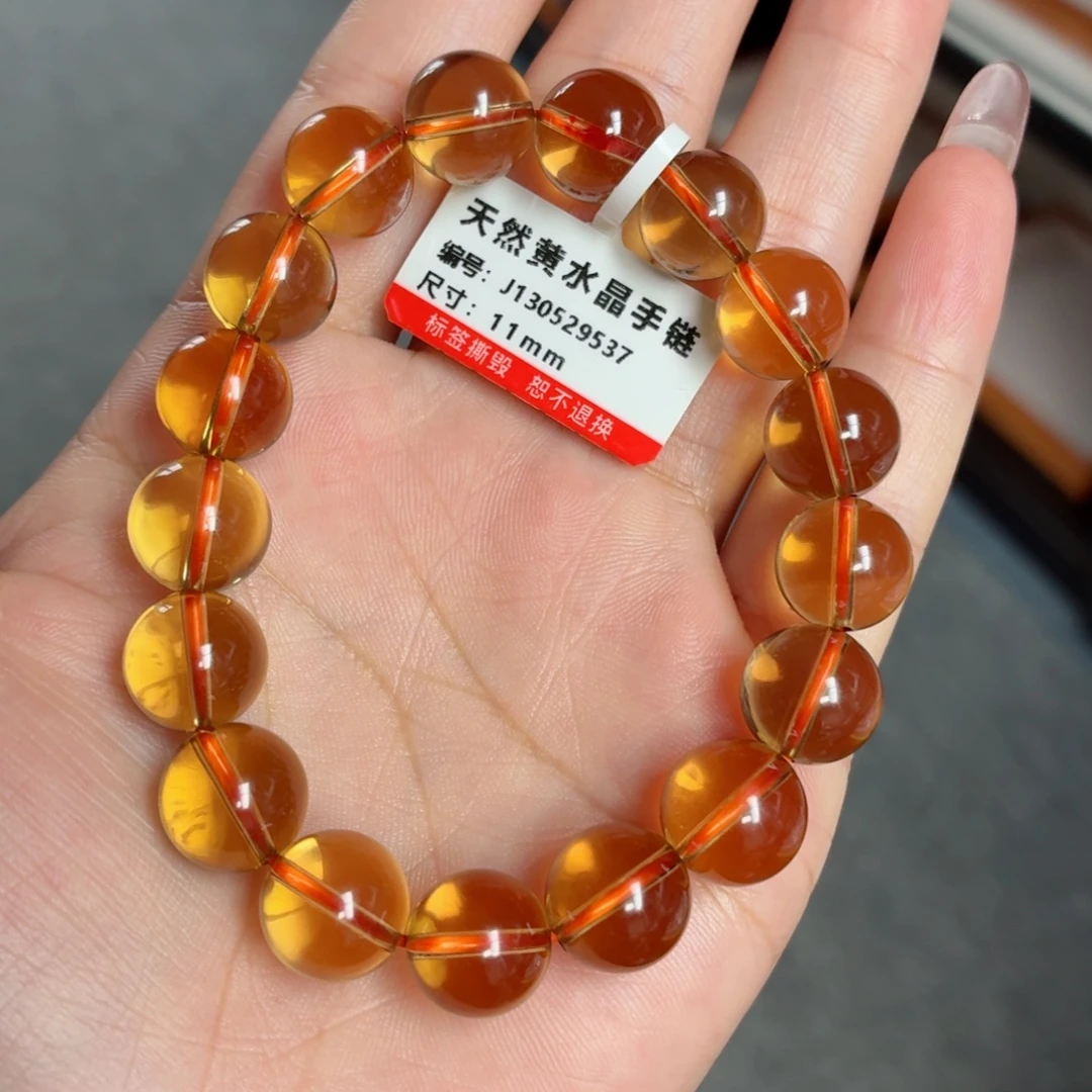 手链水晶未镶嵌金红料黄水晶手链