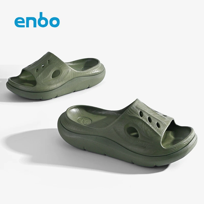 [休闲舒适] ENBO男士足弓支撑缓弹厚底防滑外穿运动拖鞋软弹舒适