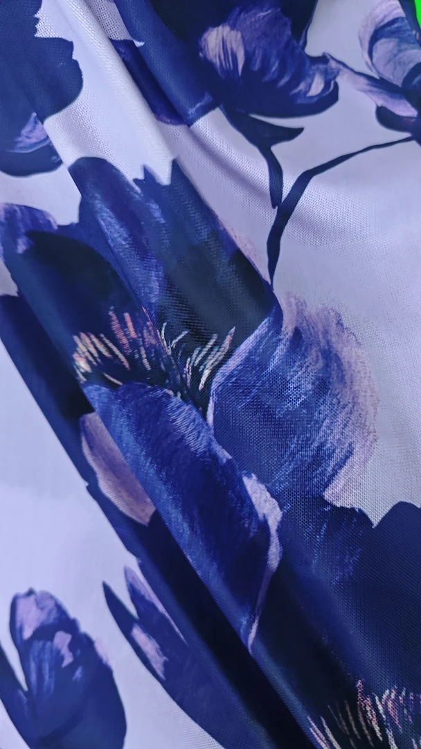 HZHJ 紫荷花面料半米 时尚气质网纱0268（不支持七天无理由）