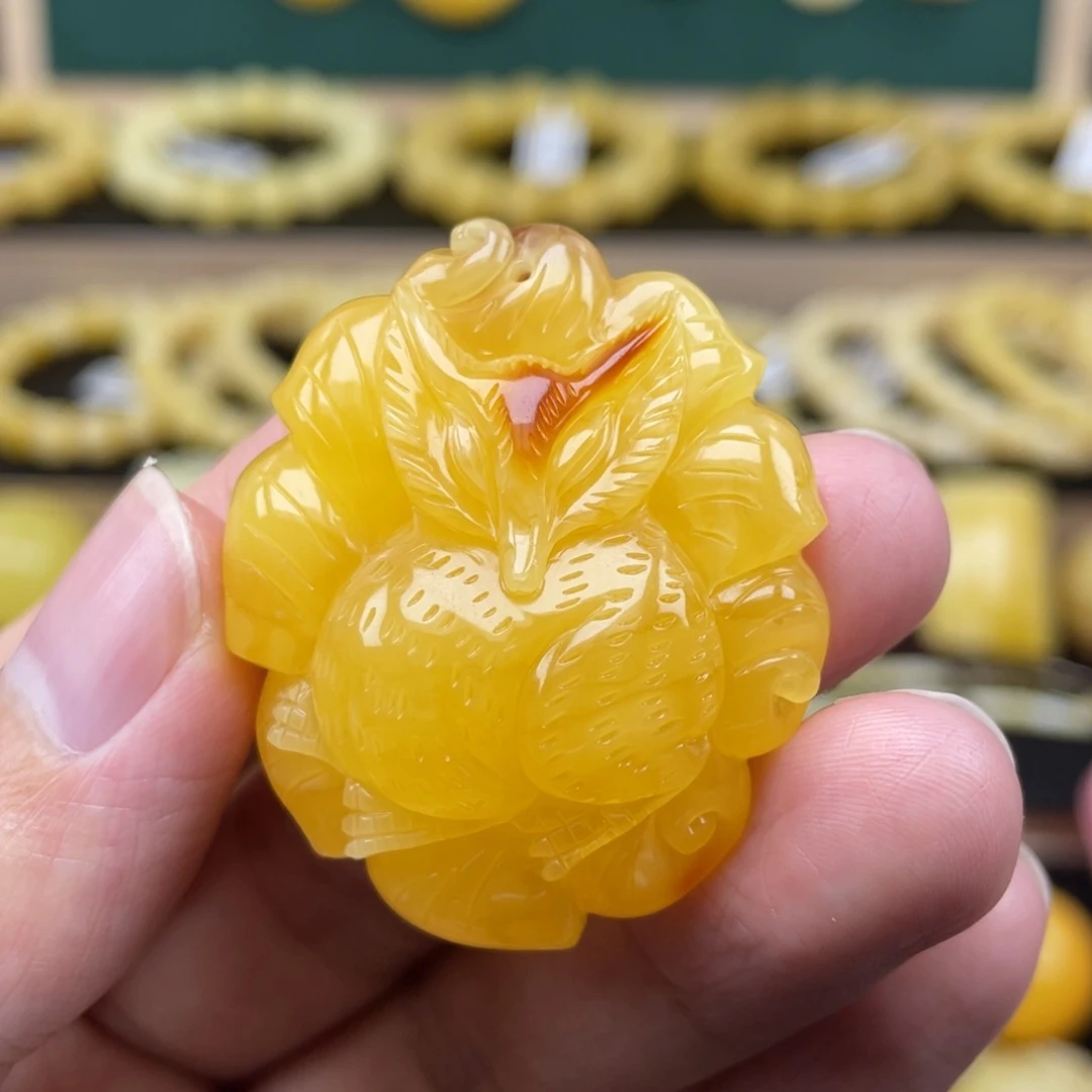 琥珀裸石未镶嵌琥珀蜜蜡