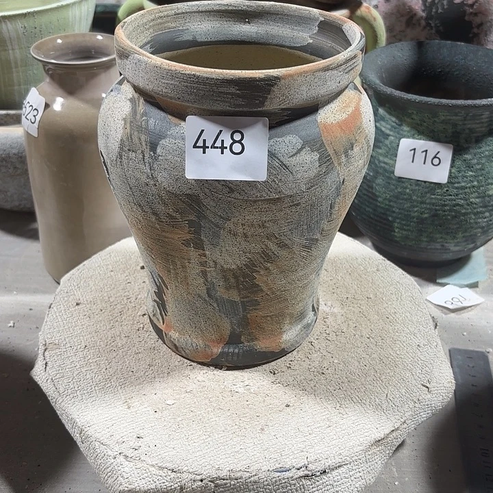陶摆件高19，口11，448，无孔，