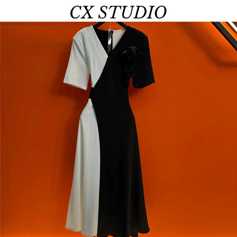 QC编码41 经典收腰轻奢时尚夏季连衣裙（定制女装）XX2550