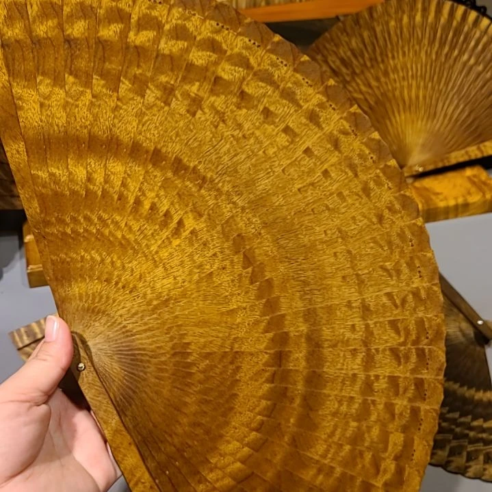 匏***缘扇子23小叶桢楠金丝楠木苏扇