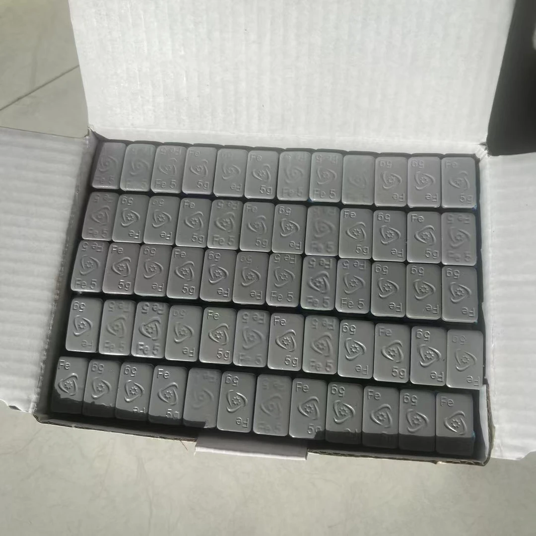 灰色黑色喷涂平衡粘块轮胎动平衡配重块表面喷涂防锈背胶不留胶