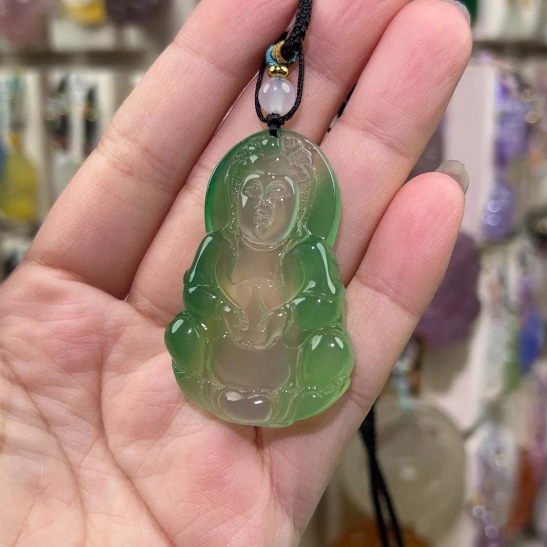 玛瑙/玉髓未镶嵌吊坠(赠链)