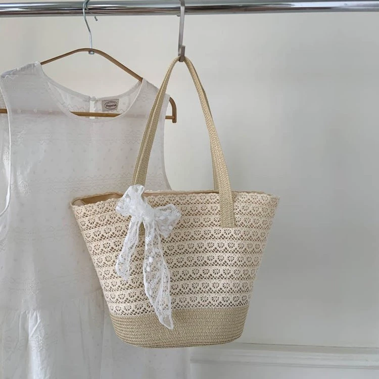 巨美 2025年夏季编织包手提单肩