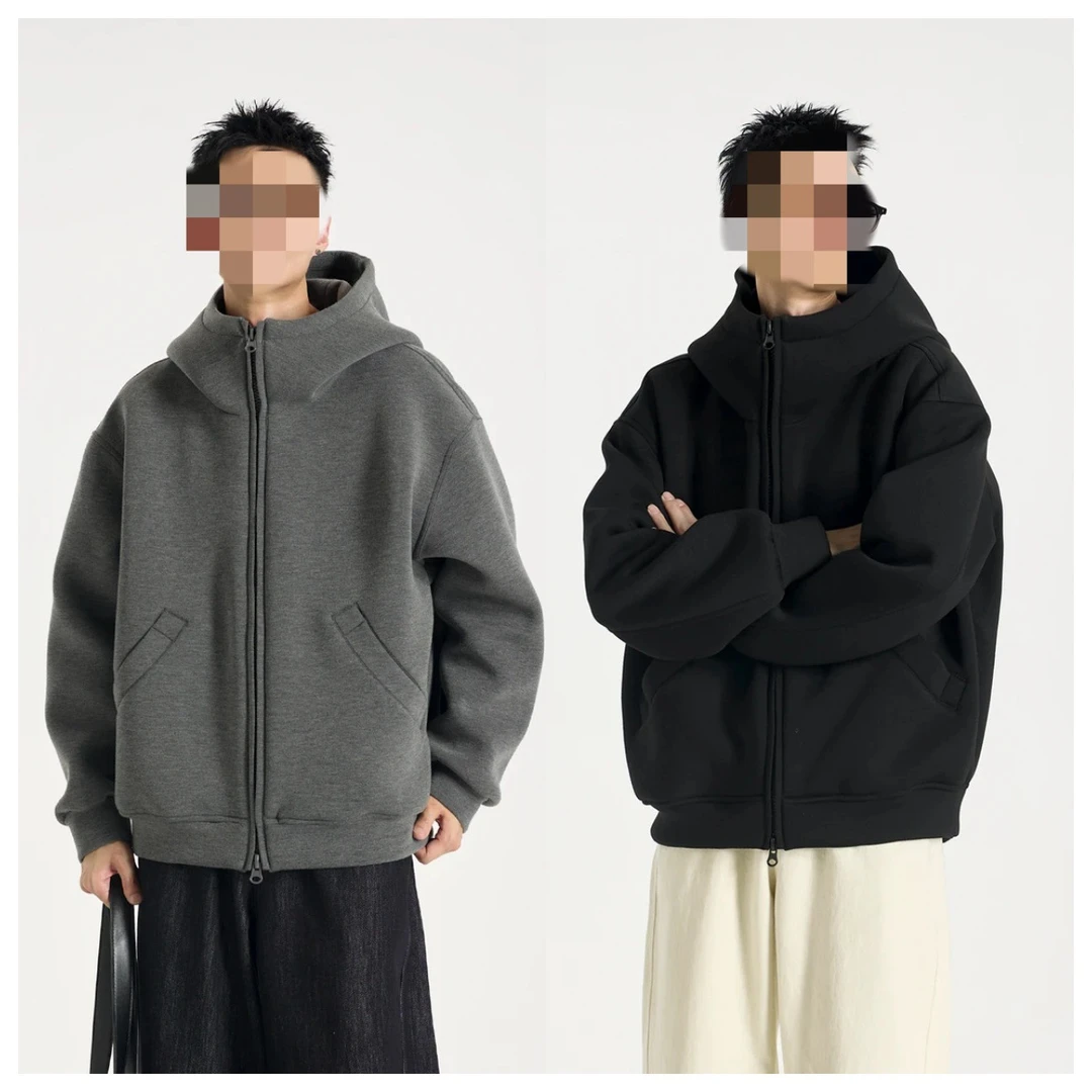 秋季上新欧美重磅轻奢简约卫衣高端男女同款小众休闲潮流痞帅外套