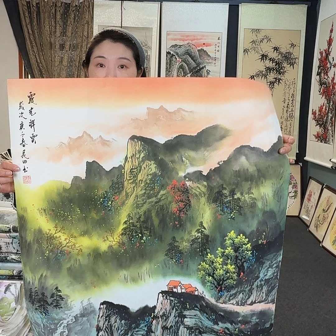 纯手绘国画作品好看