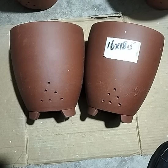 紫砂红泥三角两个