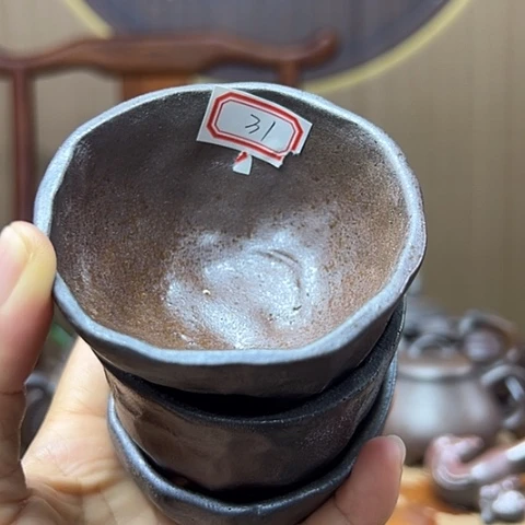 广****工戬谷龙窑柴烧茶杯31